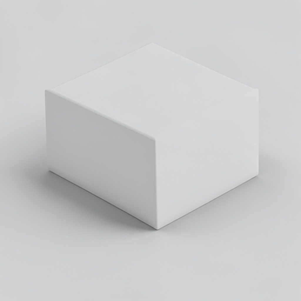 An isometric 3D render of layered journal cards, a pen, and a warm candle on a desk, in muted lavender and oatmeal tones, suggesting thoughtful evening reflection.